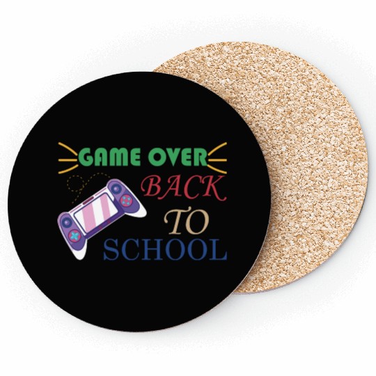 Game Over Back To School Coasters