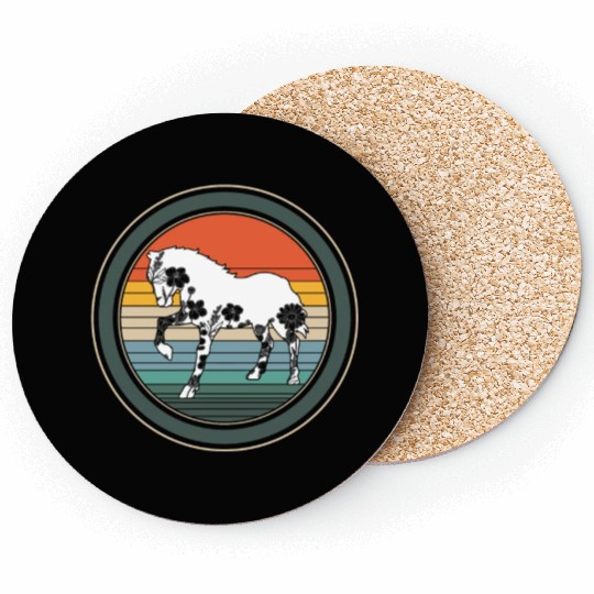 Floral Horse Coasters, Horse Flower Lover Gift