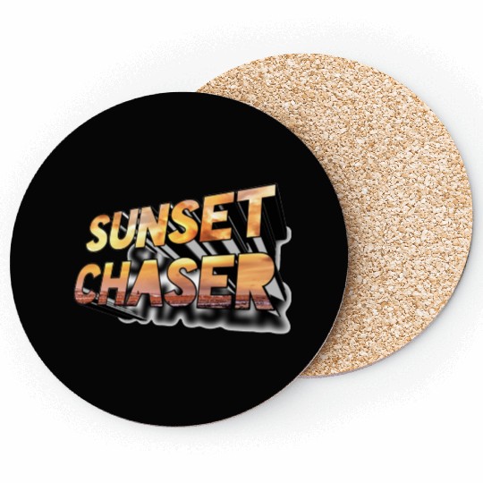 Sunset chaser 3D design Coasters