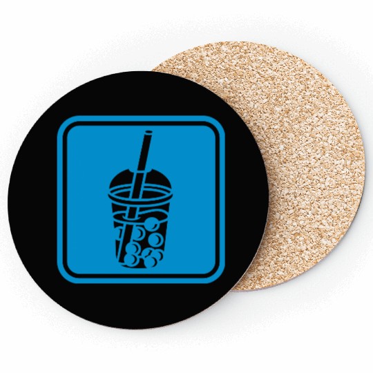 Button sign bubble tea Coasters