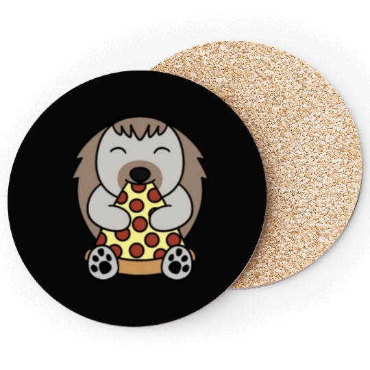 Hedgehog Pizza Lover Coasters