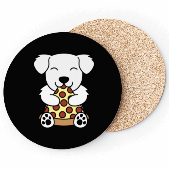 Great Pyrenees Pizza Lover Coasters
