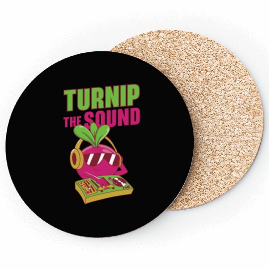 Music Turnip Party Music Lover Vegetable Coasters