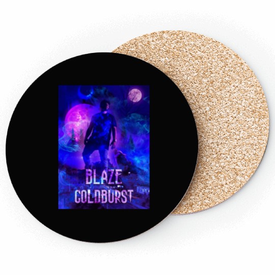 Blaze Goldburst Fantasy Book Brave Man Horror Coasters