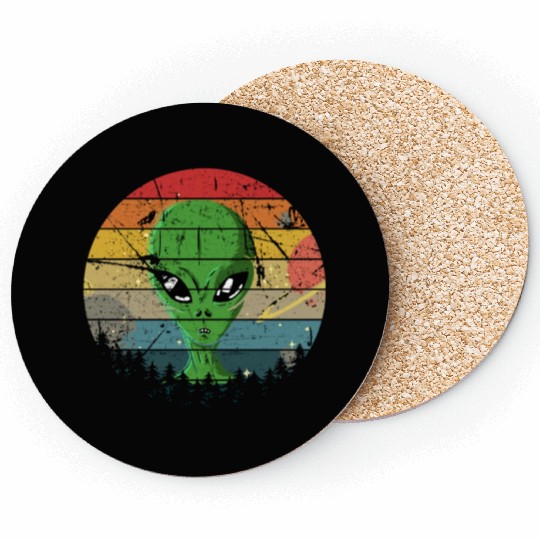 Alien Gift Extraterrestrial UFO AREA 51 Sci-fi Coasters