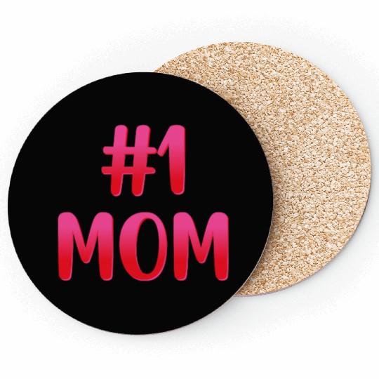 Hashtag Number One Mom Mothers Day Idea Mama Women Coasters