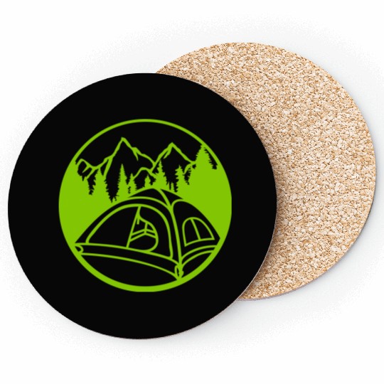 circle mountains camping forest Coasters