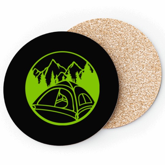 circle mountains camping forest Coasters