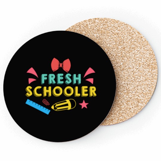 Preschool Kids Back to School Fresh Schooler Coasters