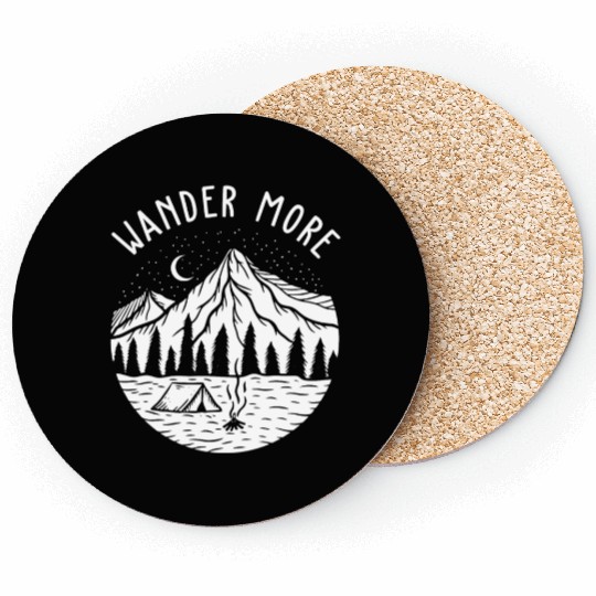 Mountains Landscape Celestial Nature Camping Coasters