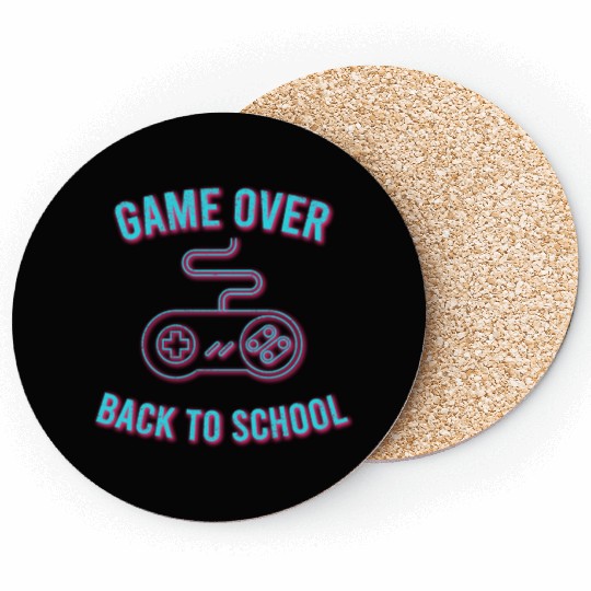 Game Over Back To School Coasters