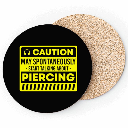 Piercing Work Tattoo Studio Coasters