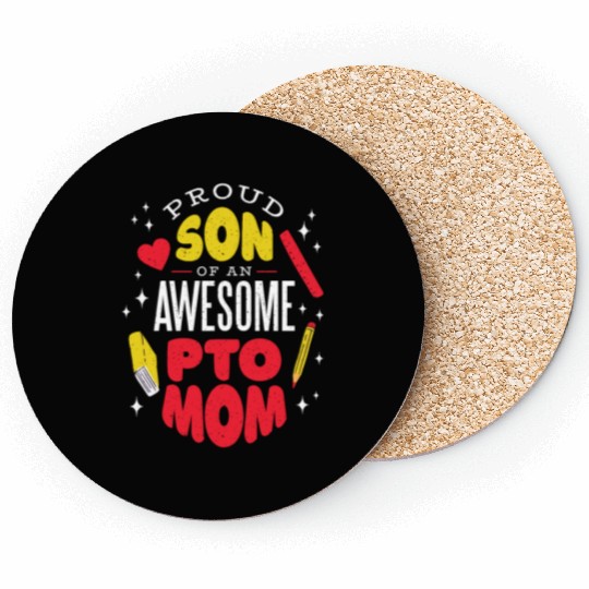 Son of an awesome Pto Mom Son of an awesome Pto Mo Coasters