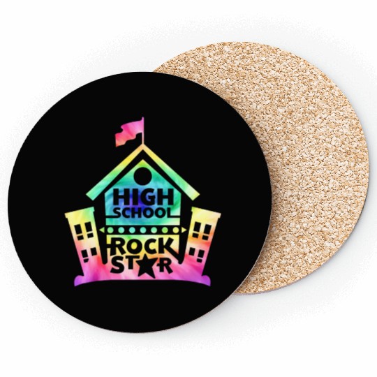 High School Rock Star Back to School Coasters