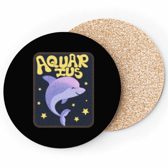 Aquarius Sign Animal Coasters