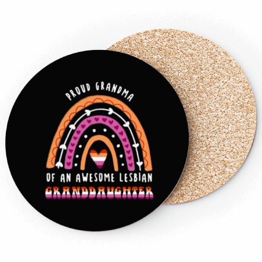Proud Grandma Awesome Lesbian Granddaughter Coasters