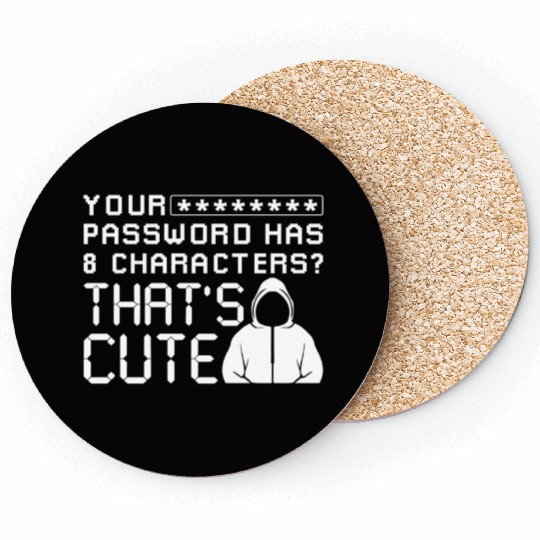 Hacker Cyber Security Password Coasters