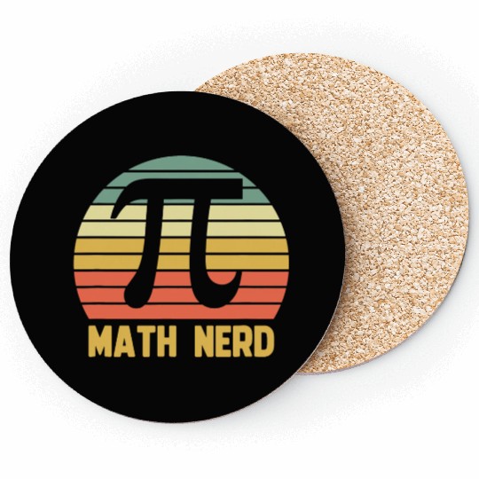 Pi Day Vintage Math Nerd Teacher 3 14 Retro Gift Coasters