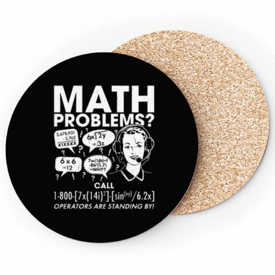 Math Problems Hotline Coasters Funny Student Teacher