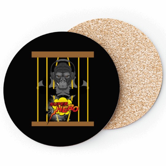 monkey super hero Coasters