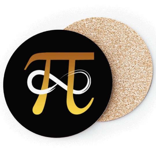 Pi Number 3 14 Infinity Symbol Funny Math Geek Coasters