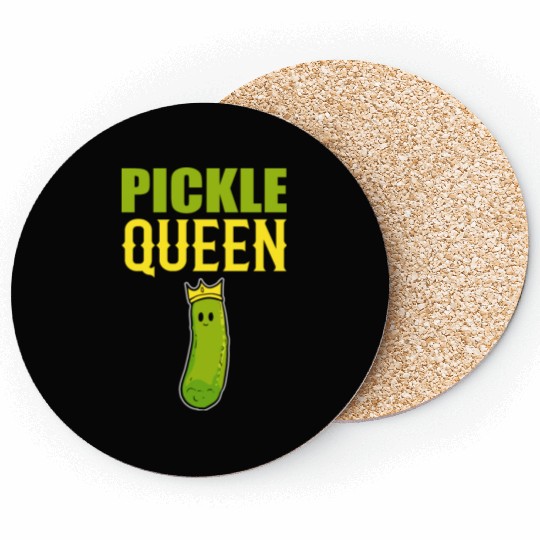 Pickle Queen Head Chef Gift Coasters