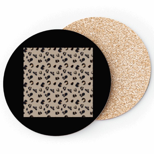 Leopard Animal Print Pattern Coasters