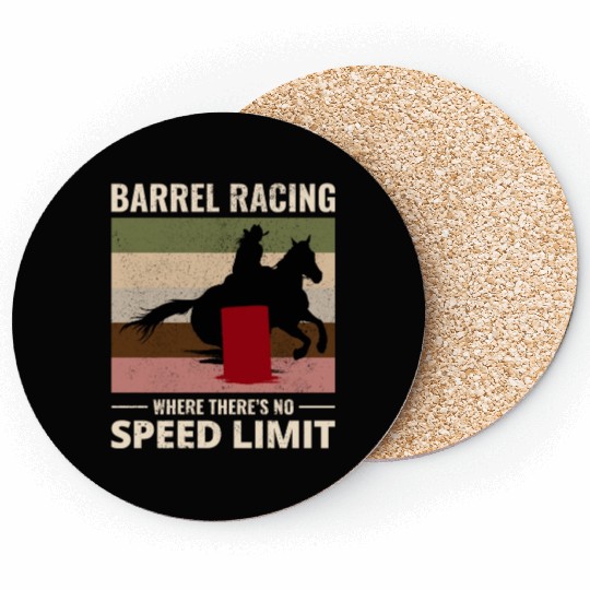 Barrel Racer Rodeo Racing Horse Riding Race Funny Coasters