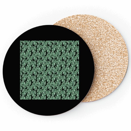 Watercolor Tropical Monstera Leaves Coasters