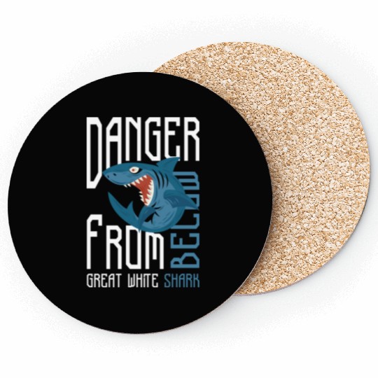 Great White Shark Shark Sailing Tiger Shark Coasters