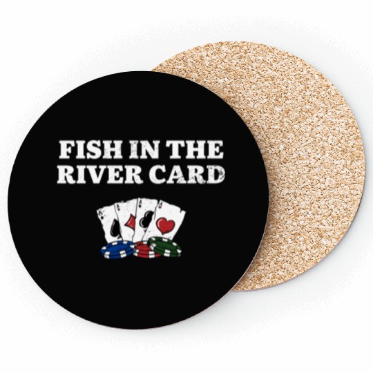 Fish in the River Card Card Games Poker Card Coasters