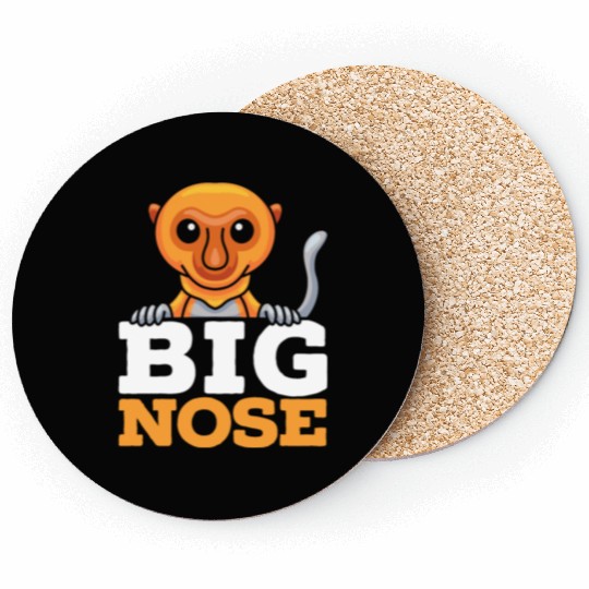 Big Nose Proboscis Monkey Ape Wildlife Zookeeper Coasters