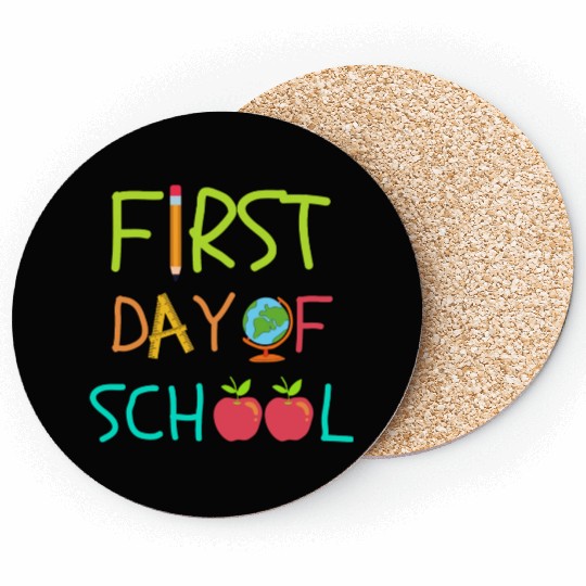 First Day of Back to School Kids Teachers Gear Coasters