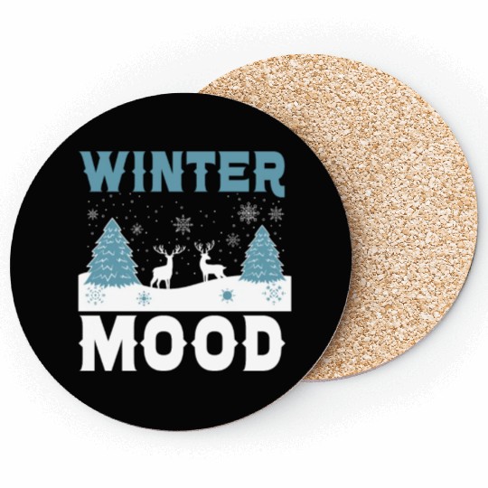 Winter Mood Snow Snowy Climate Winter Season Coasters