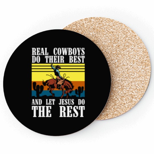 Horse Revolver Lasso Coasters