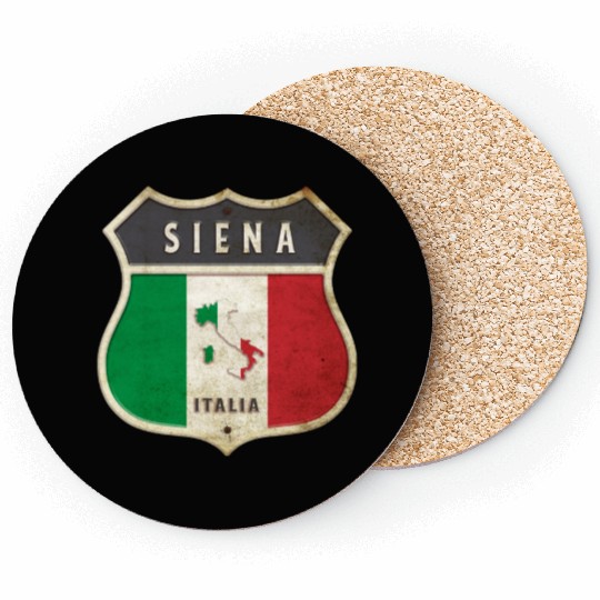 Siena Italy coat of arms flags design Coasters