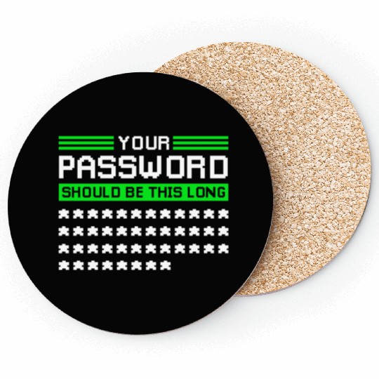 Funny Cyber Security Password Coasters