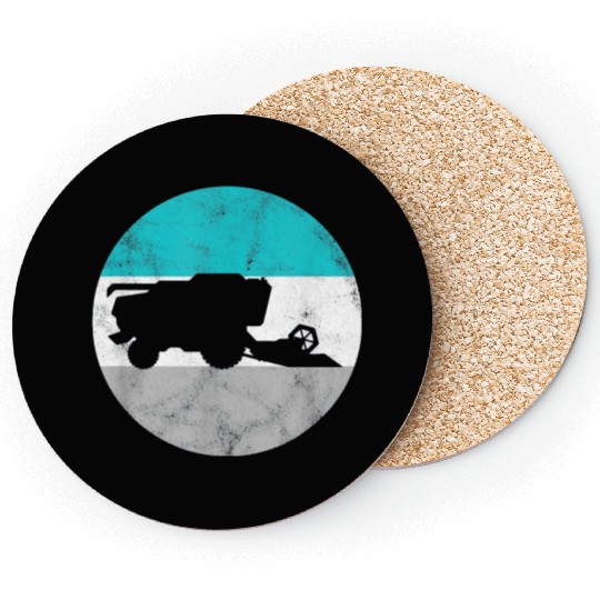 Farming Combine Harvester Coasters