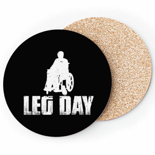 Leg Day Handicapped Wheelchair 20 Coasters