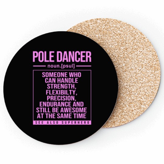 Pole Dancer Definition Funny Pole Dancing Coasters