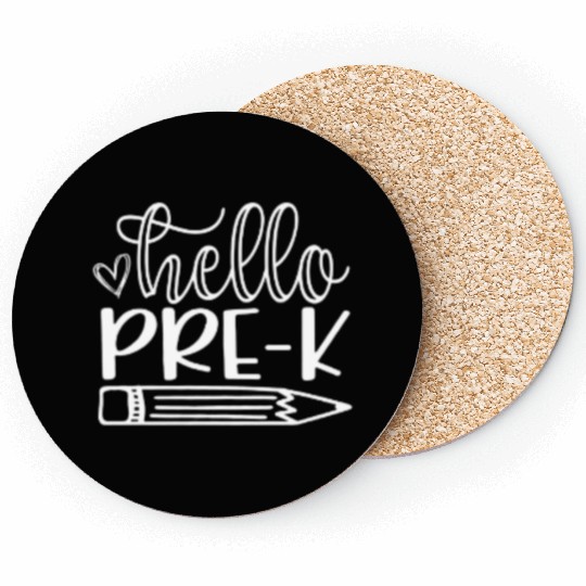 Hello Pre-k Back to School Student Teacher Funny Coasters