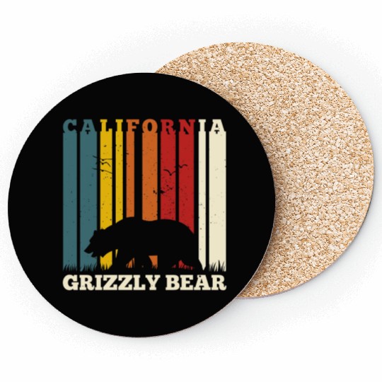 California Bear Retro Coasters