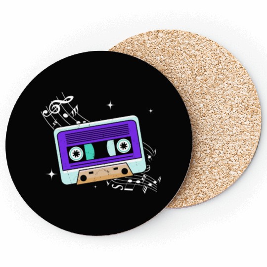 Old School Cassette Mixtape Music Lover Coasters