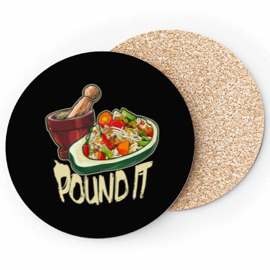 Pound It Green Spicy Thai Papaya Salad Coasters
