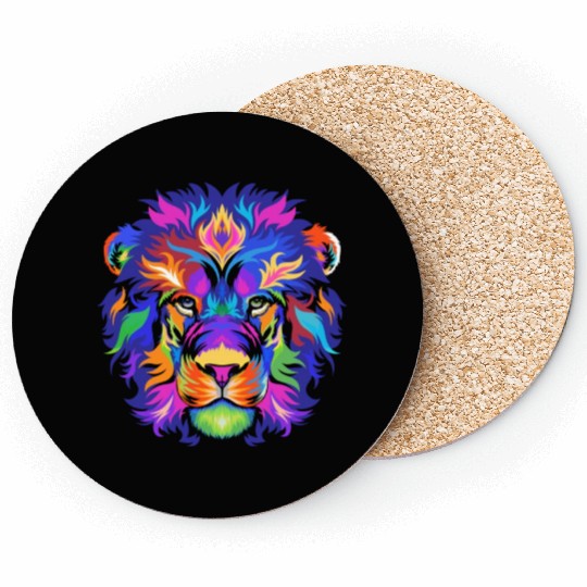 Colorful lion Coasters