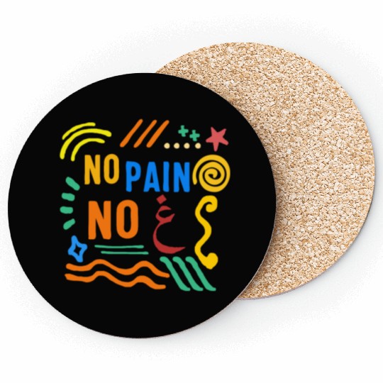 No Pain No Gain Coasters, Adult Muslim Arabic