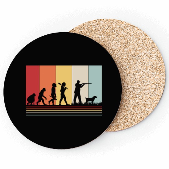 Deer Hunter Evolution Retro Hunting Coasters