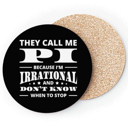 Funny Pi Day Coasters