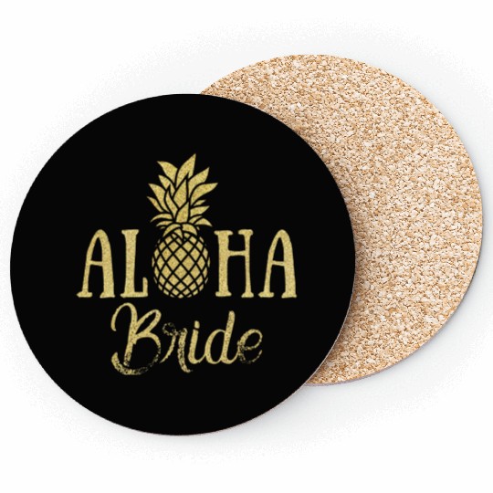 Aloha Bride Pineapple Hawaii Coasters