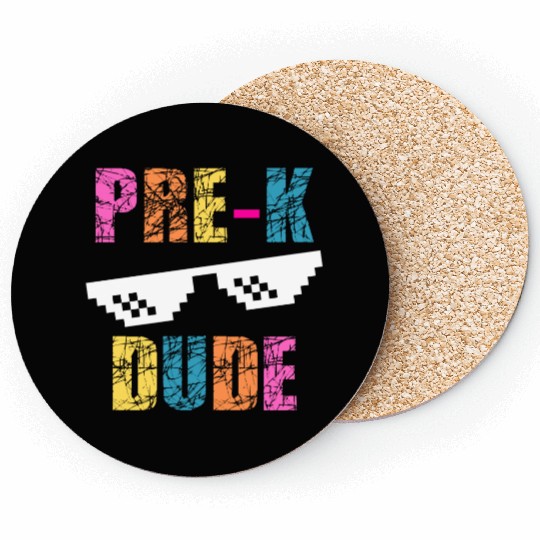 Kids Kindergarten Dude Coasters Back To School